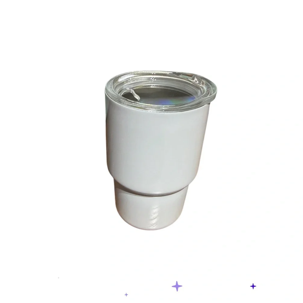 Tiny 3 Inch Stainless Steel Tumbler With Straw and Lid
